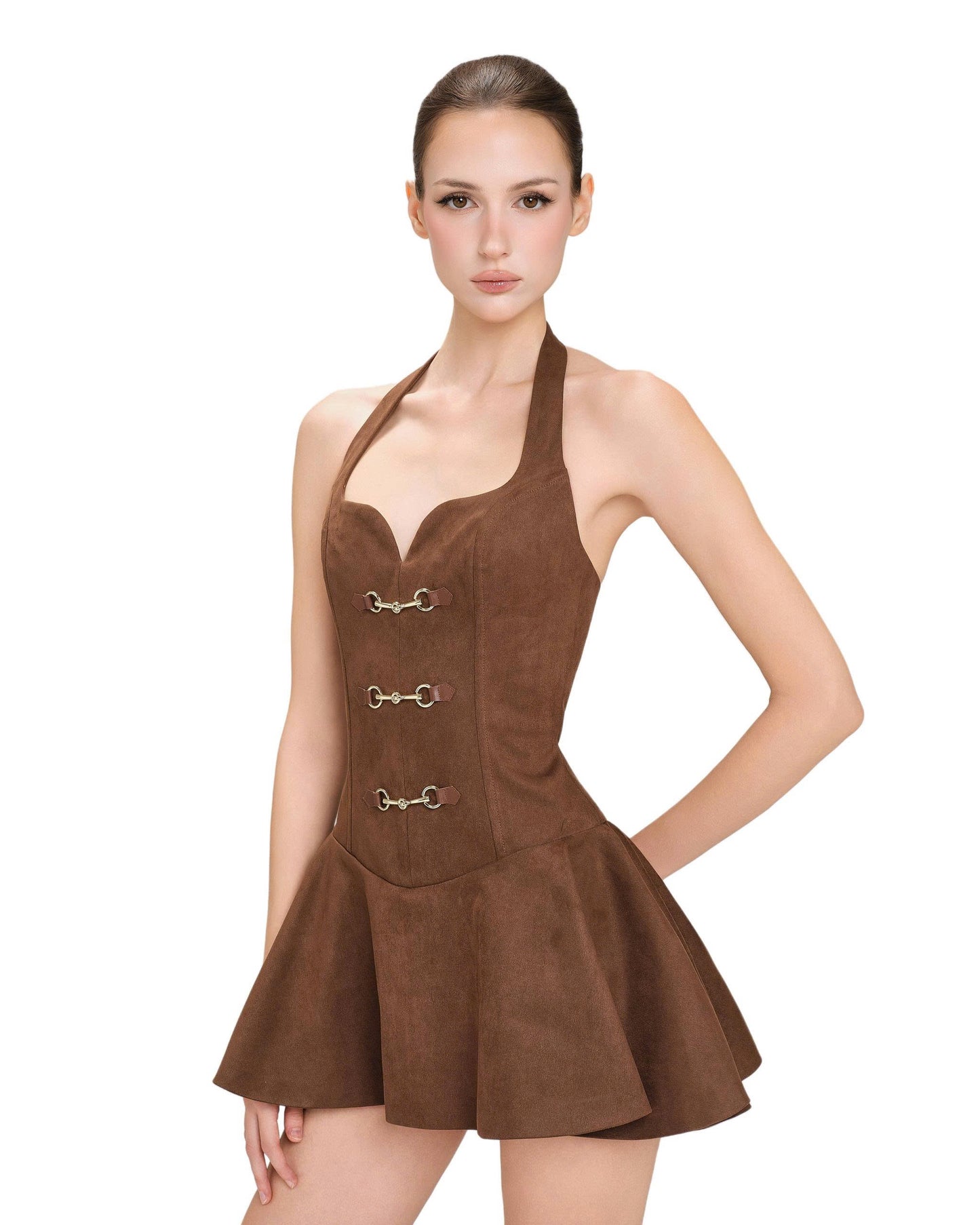 L SOUL Donna Dreses Brown