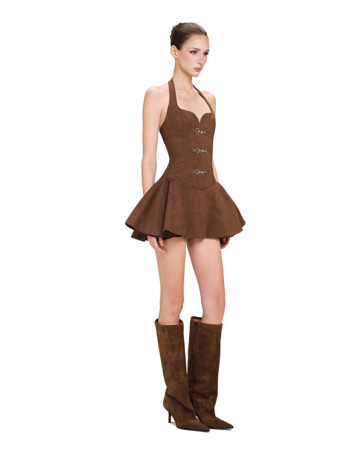 L SOUL Donna Dreses Brown