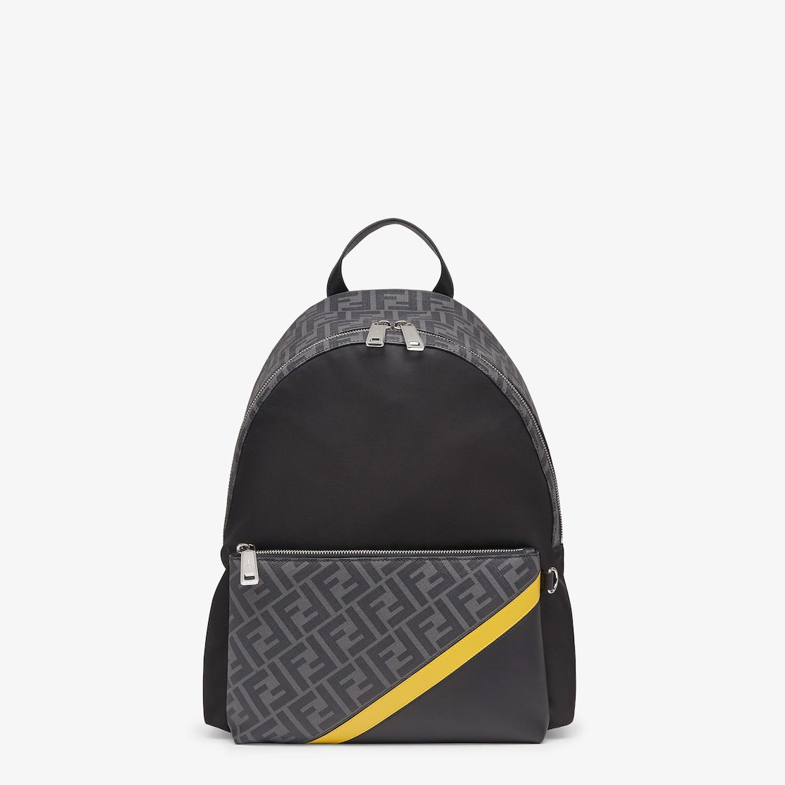 FENDI Diagonal Black Nylon Backpack