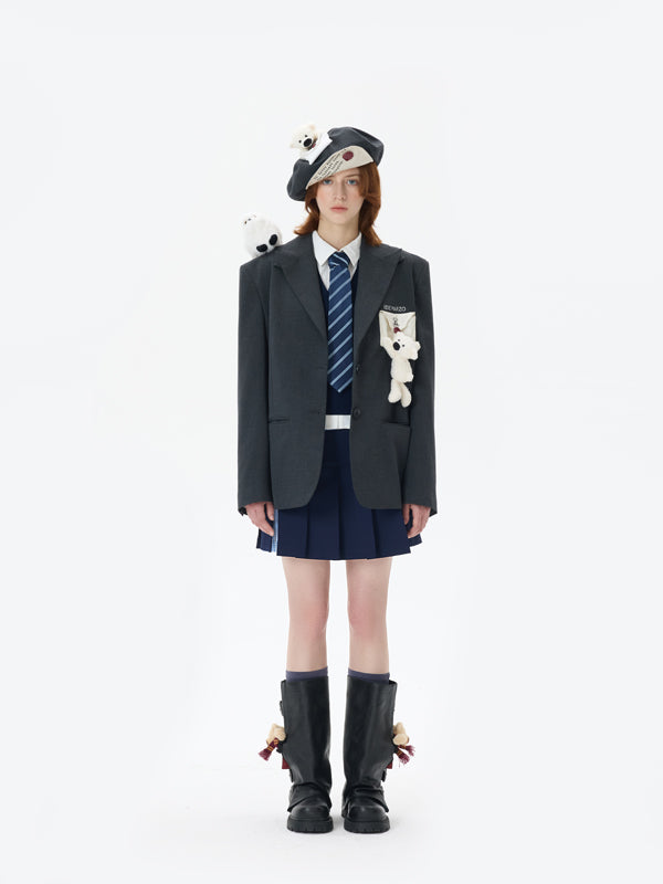 Harry Potter × 13DE MARZO Hedwig Hogwarts Offer Bear Suit Dark Grey