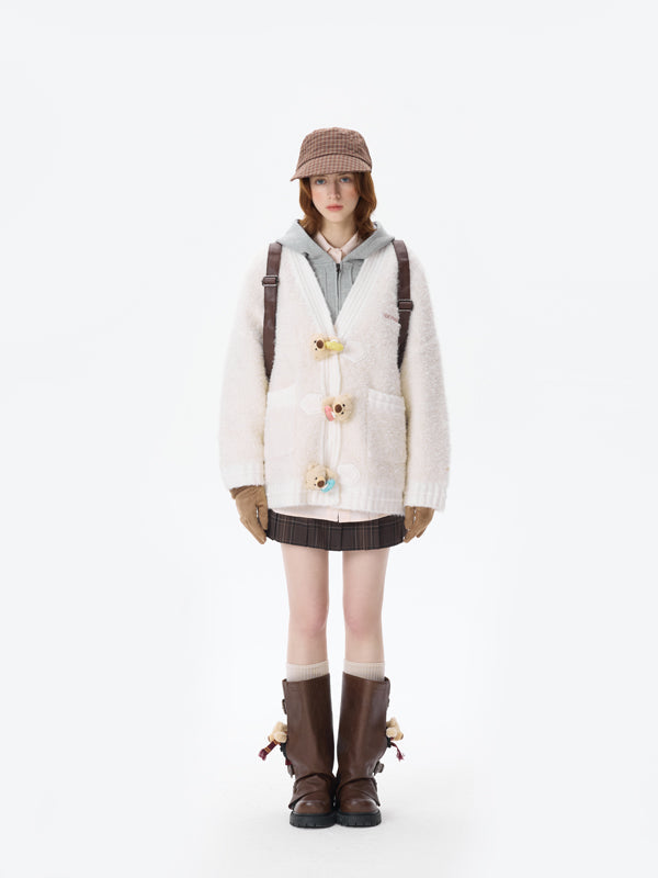 Harry Potter × 13DE MARZO Every Flavor Beans Cardigan Beige