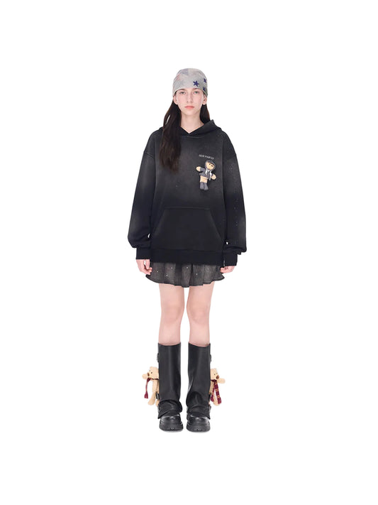 13DE MARZO Rainy Day Hoodie Black