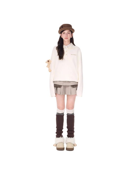 13DE MARZO Bear Polo T-shirt White