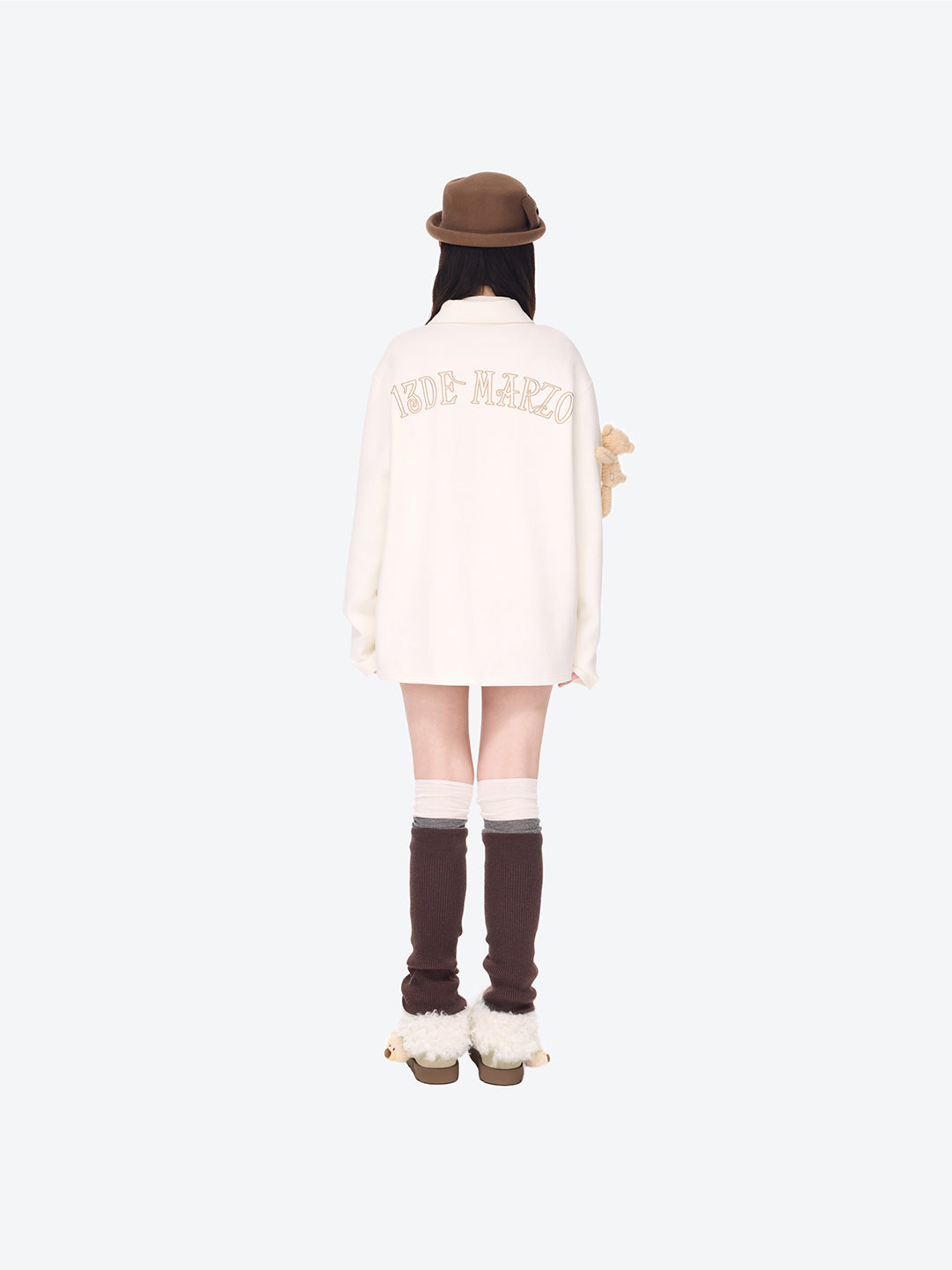 13DE MARZO Bear Polo T-shirt White