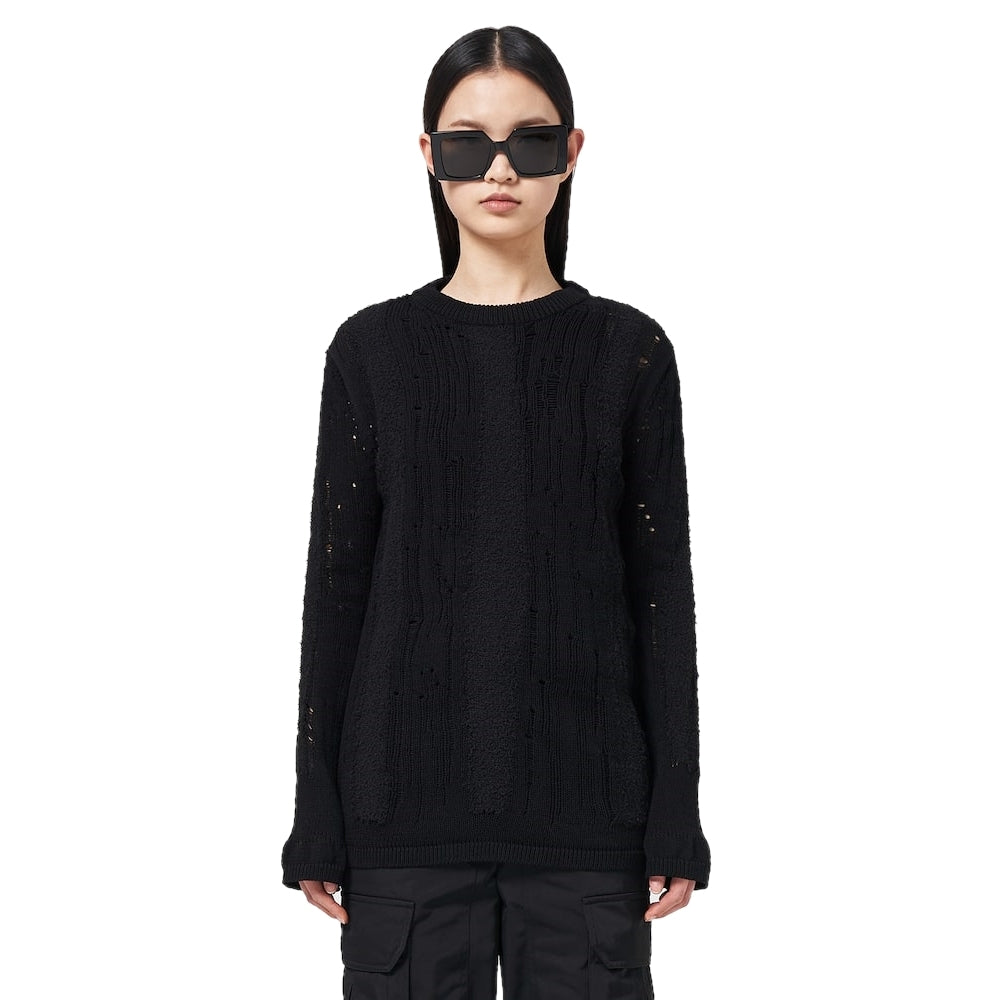 JUUN.J Black Openwork Jumper