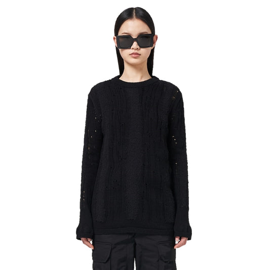 JUUN.J Black Openwork Jumper
