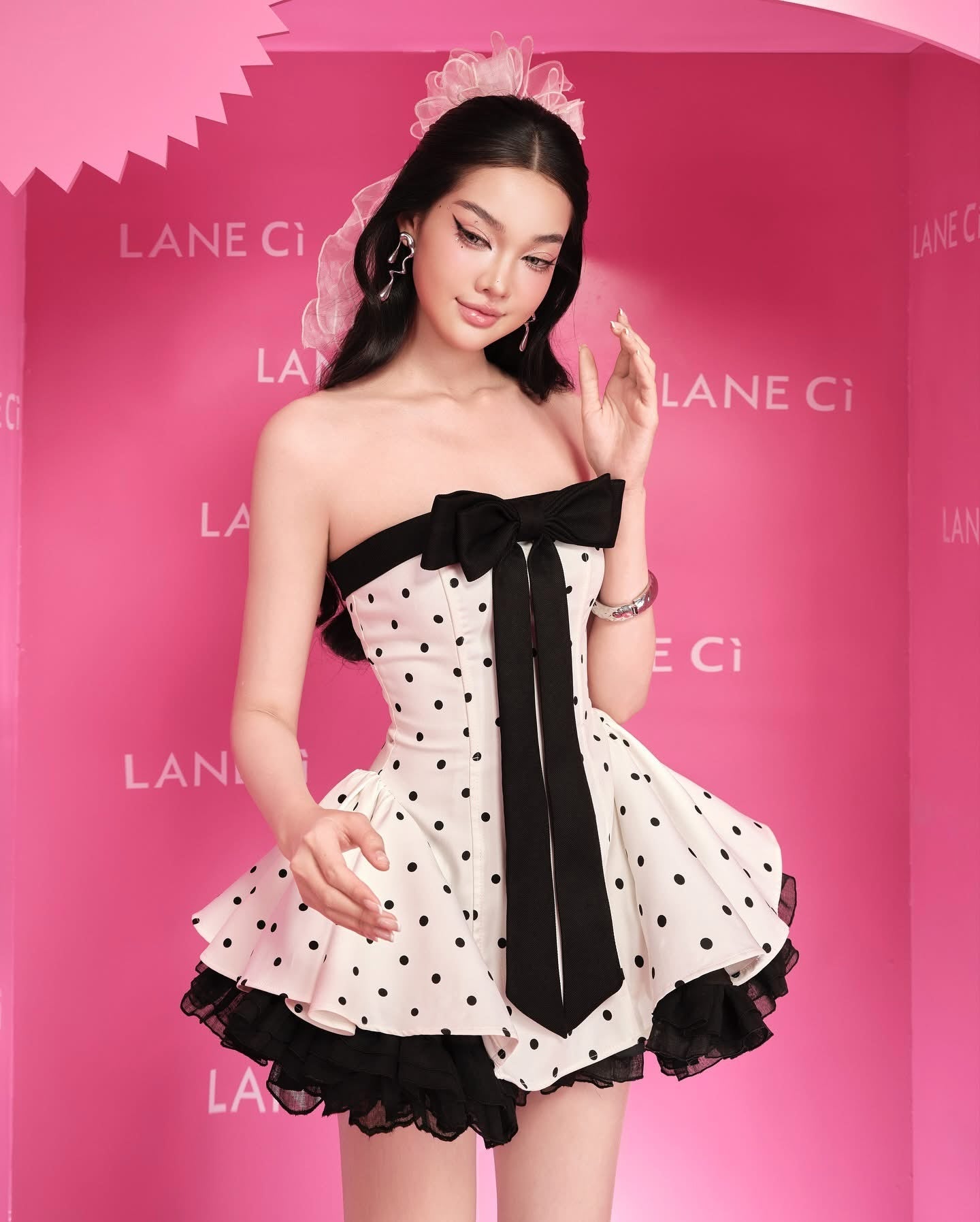 LANE CI Bunny Dress Podka Dot