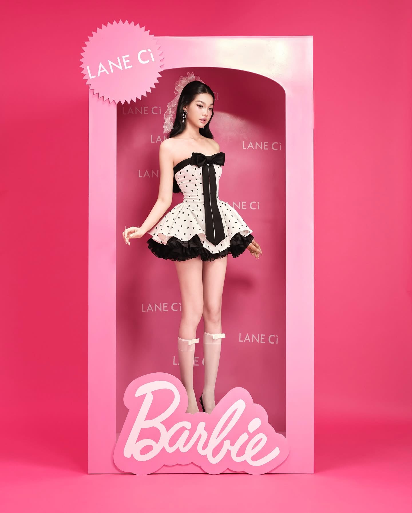 LANE CI Bunny Dress Podka Dot