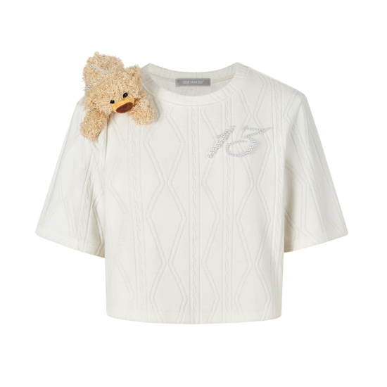 13DE MARZO Doozoo Towel Pear T-Shirt Beige