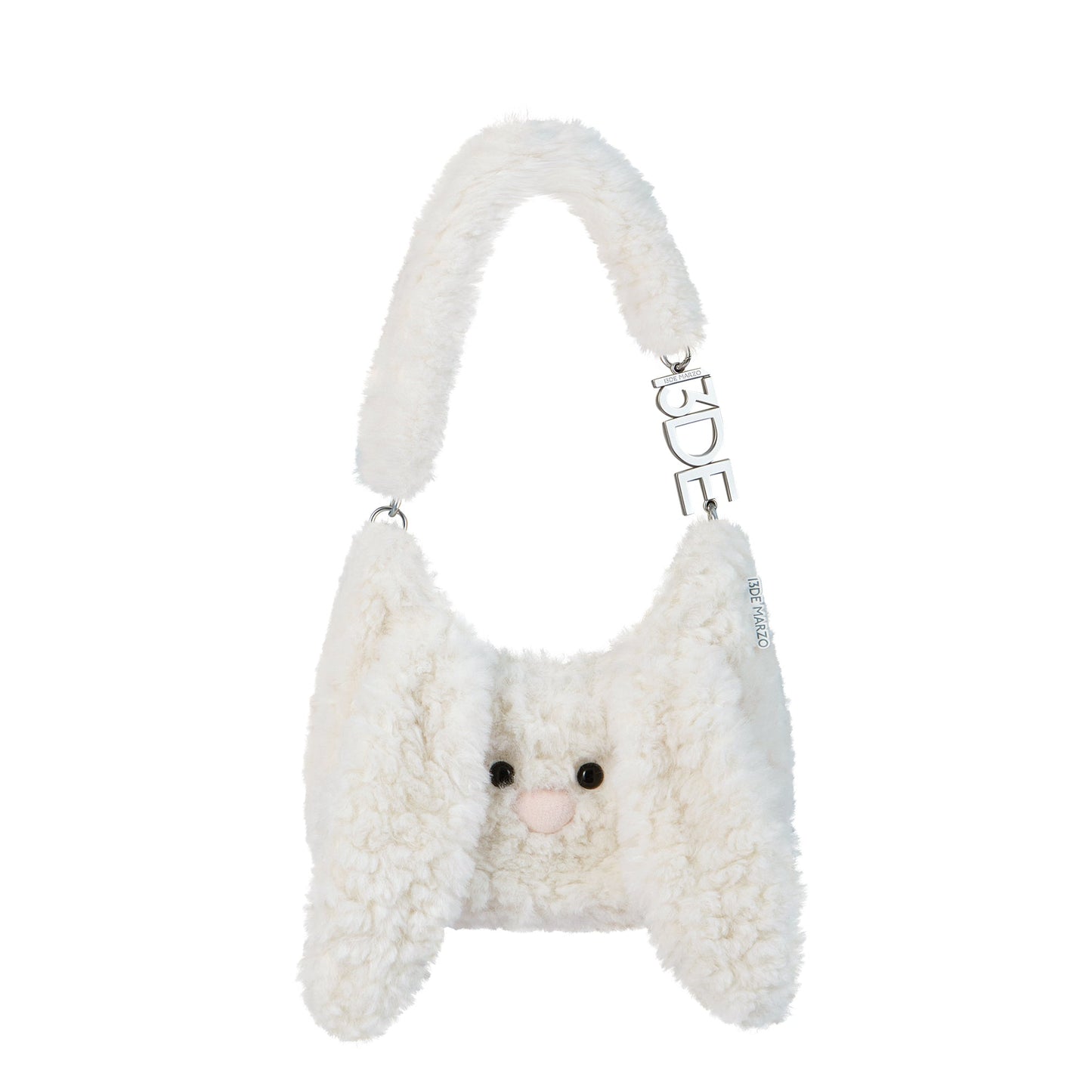 13DE MARZO Doozoo Fuzzy Underarm Bag White