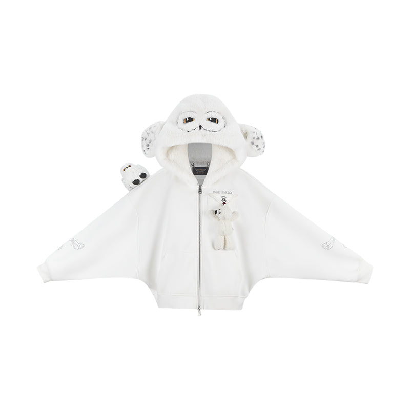 Harry Potter × 13DE MARZO Hedwig Hogwarts Offer Bear Hoodie