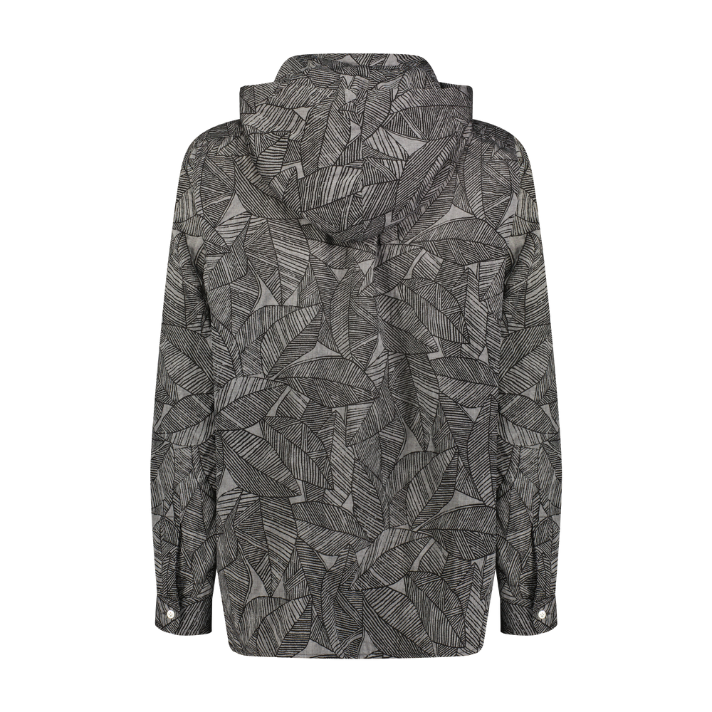 MHRS Bandana Woven Shirt Black Leaves