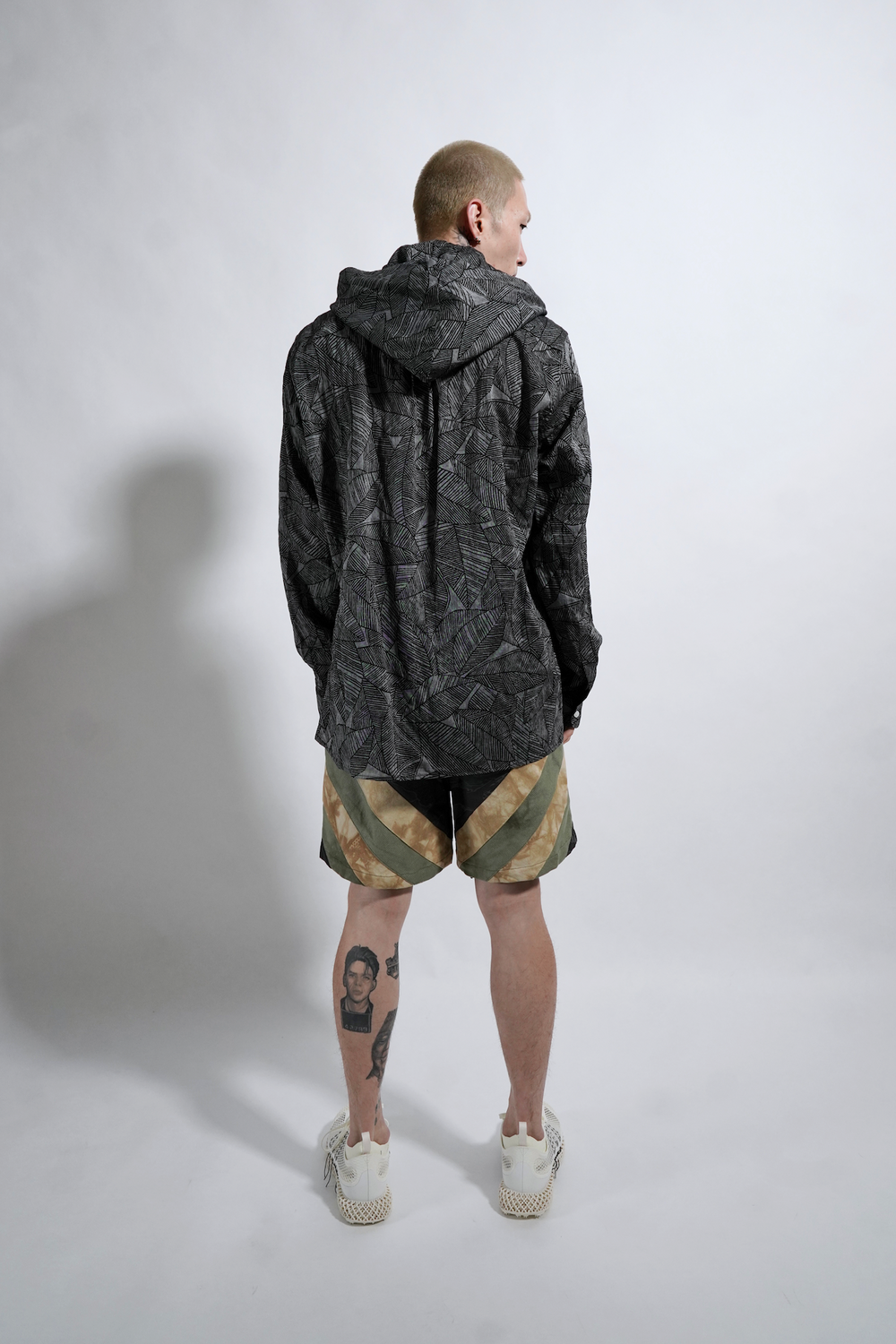 MHRS Bandana Woven Shirt Black Leaves