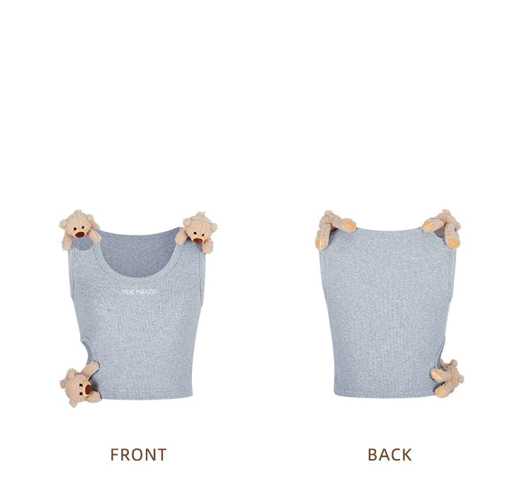 13DE MARZO Bear Loin Out Vest Grey