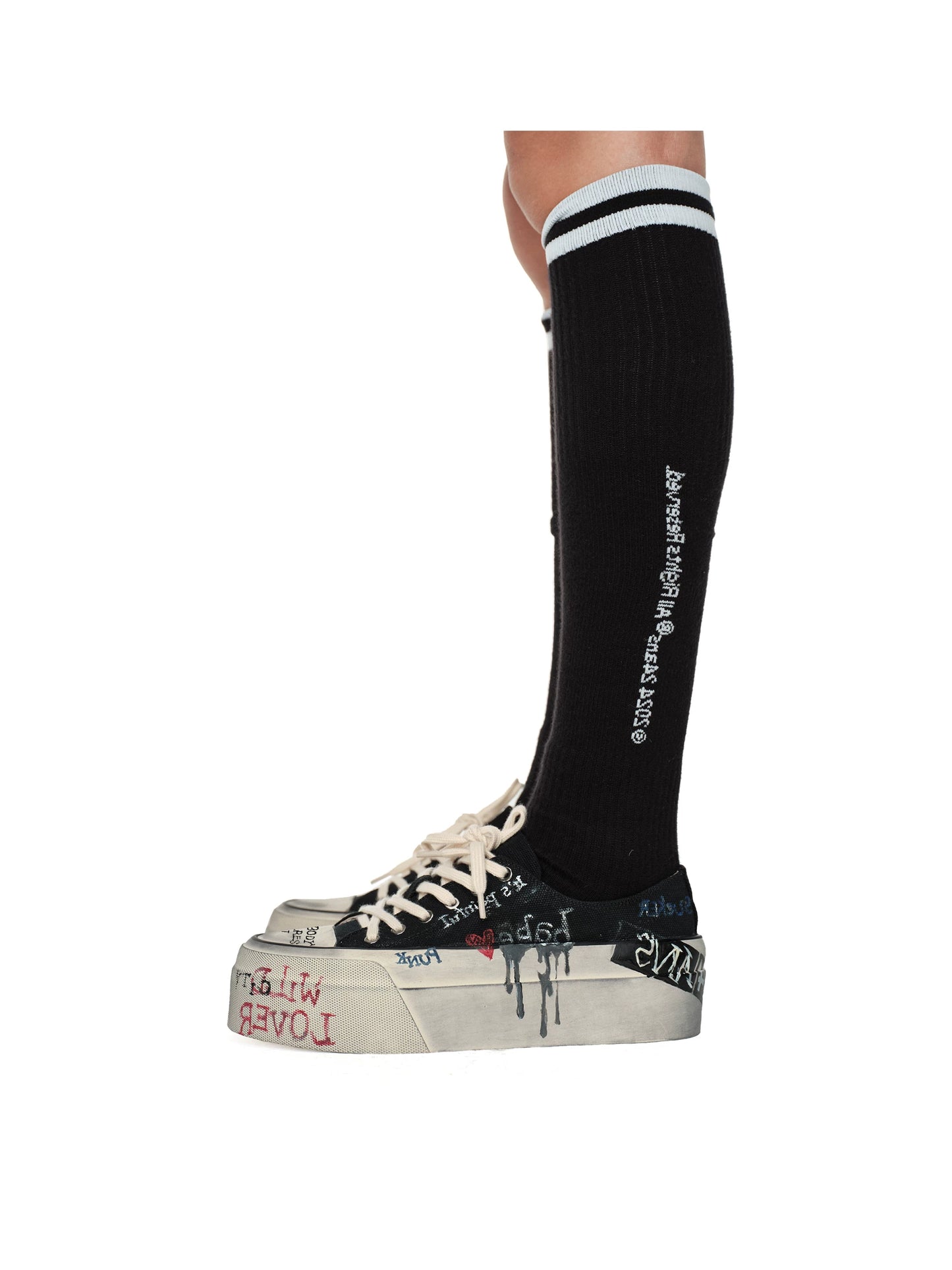 24ANS Dirty Fit Graffiti Canvas Shoes