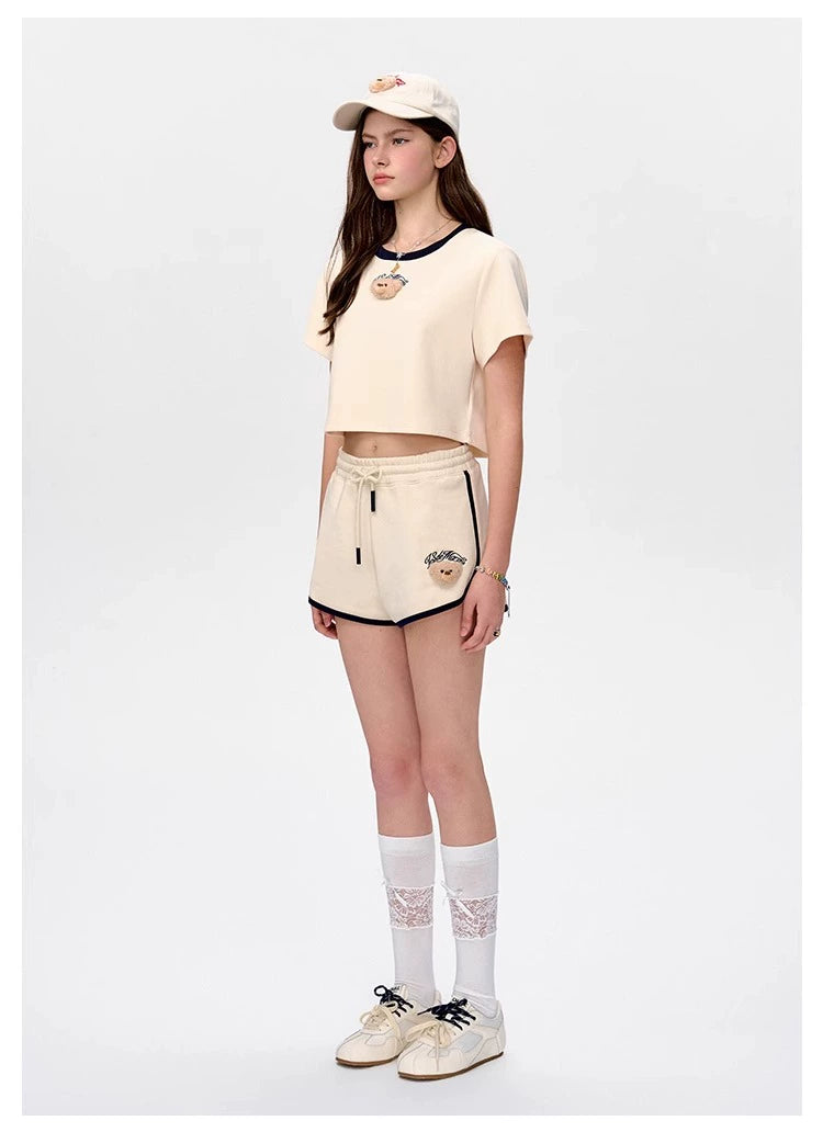 13DE MARZO Mini Bear Short Tee Yellow