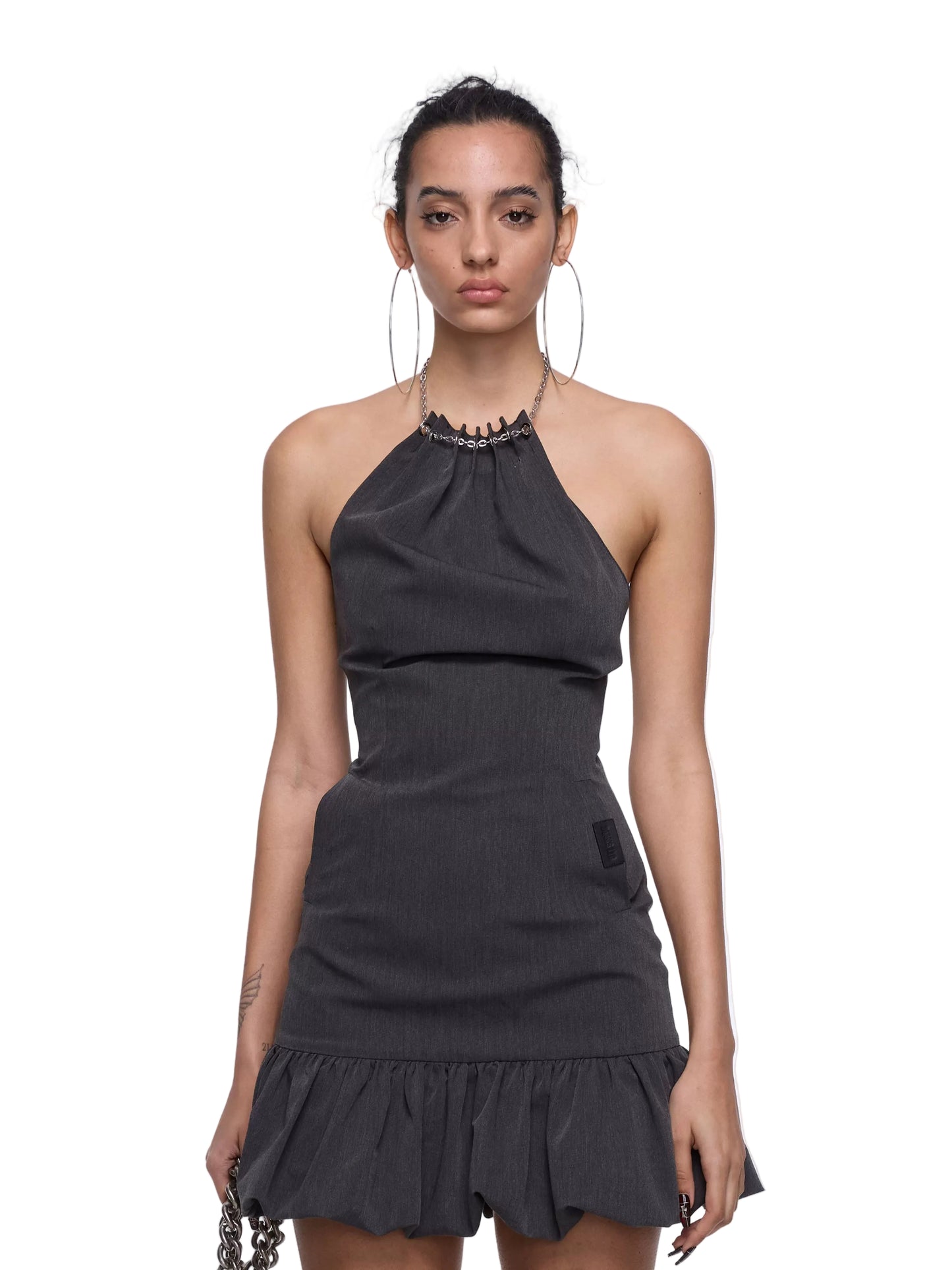 24ANS Hanging Neck Dress Grey