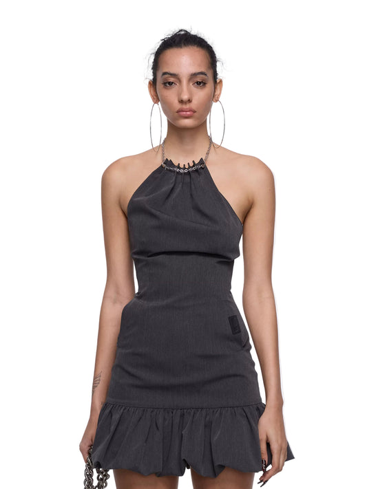 24ANS Hanging Neck Dress Grey