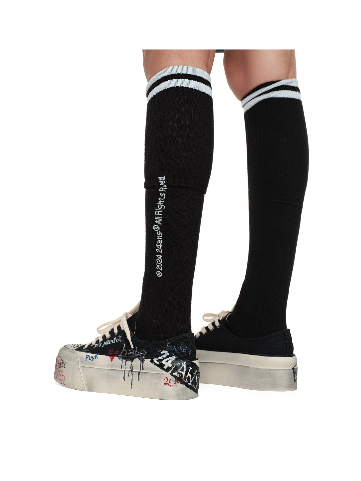 24ANS Dirty Fit Graffiti Canvas Shoes