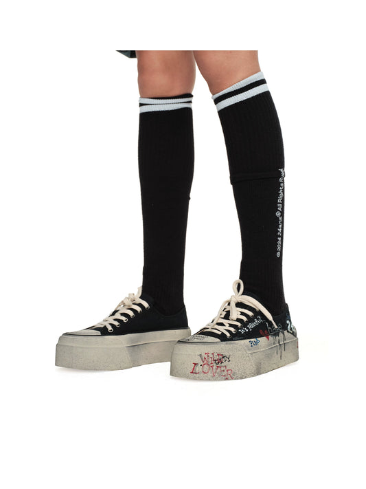 24ANS Dirty Fit Graffiti Canvas Shoes