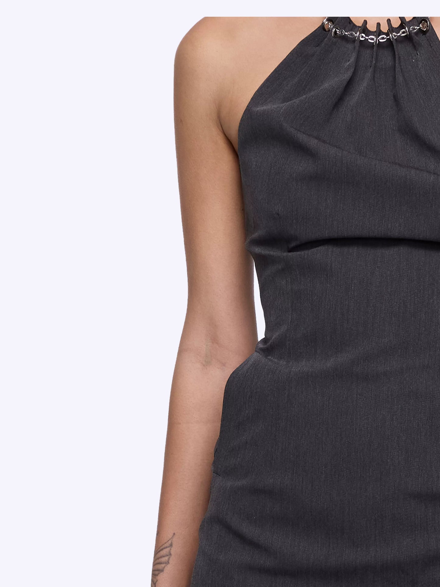 24ANS Hanging Neck Dress Grey