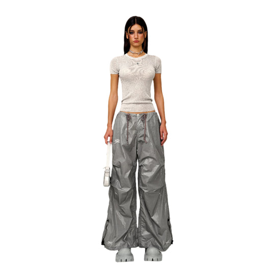SMFK FUTURE Mirage Interstellar Tech Wide Leg Pants Gray