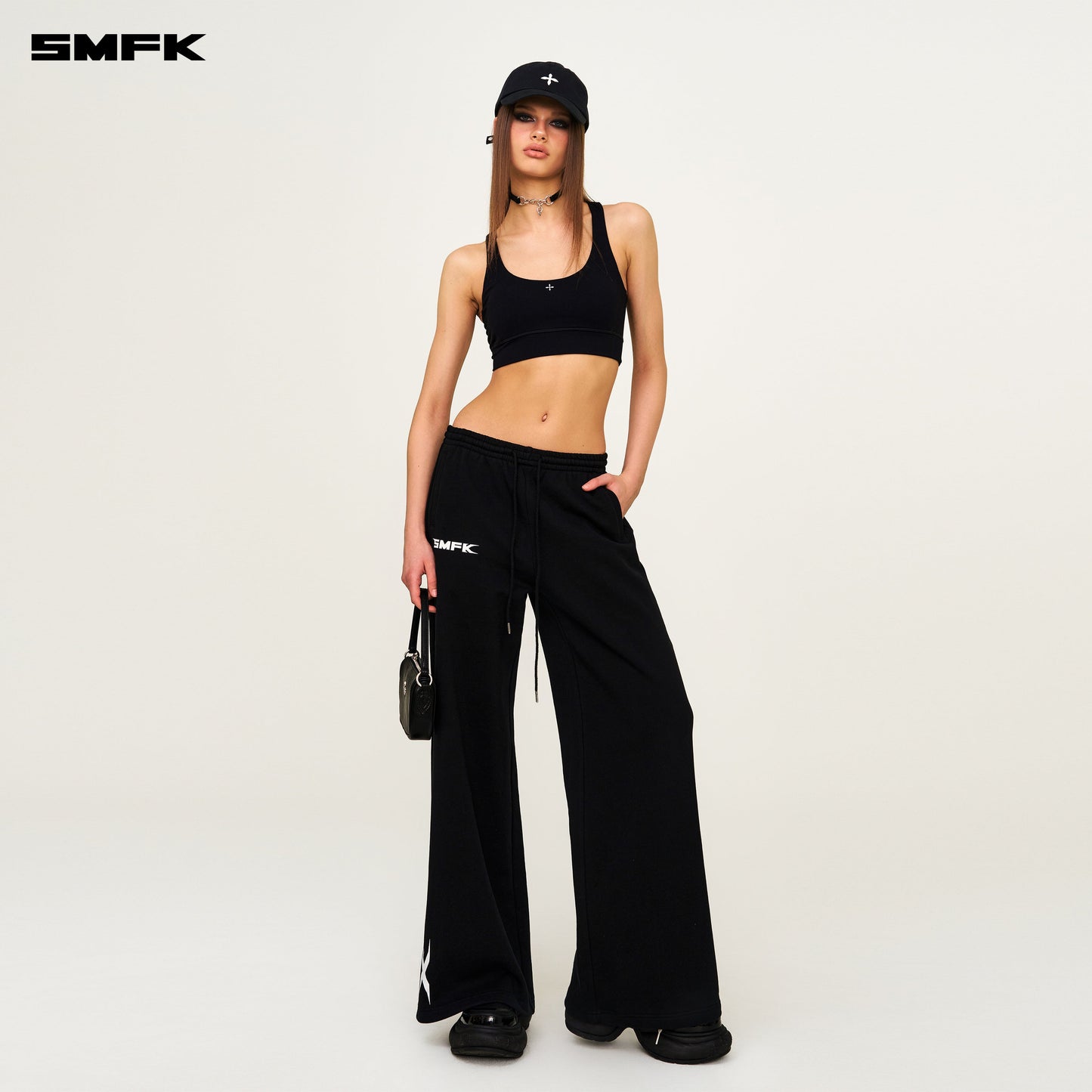 SMFK FUTURE Gene Wide-Leg Sweatpants In Black