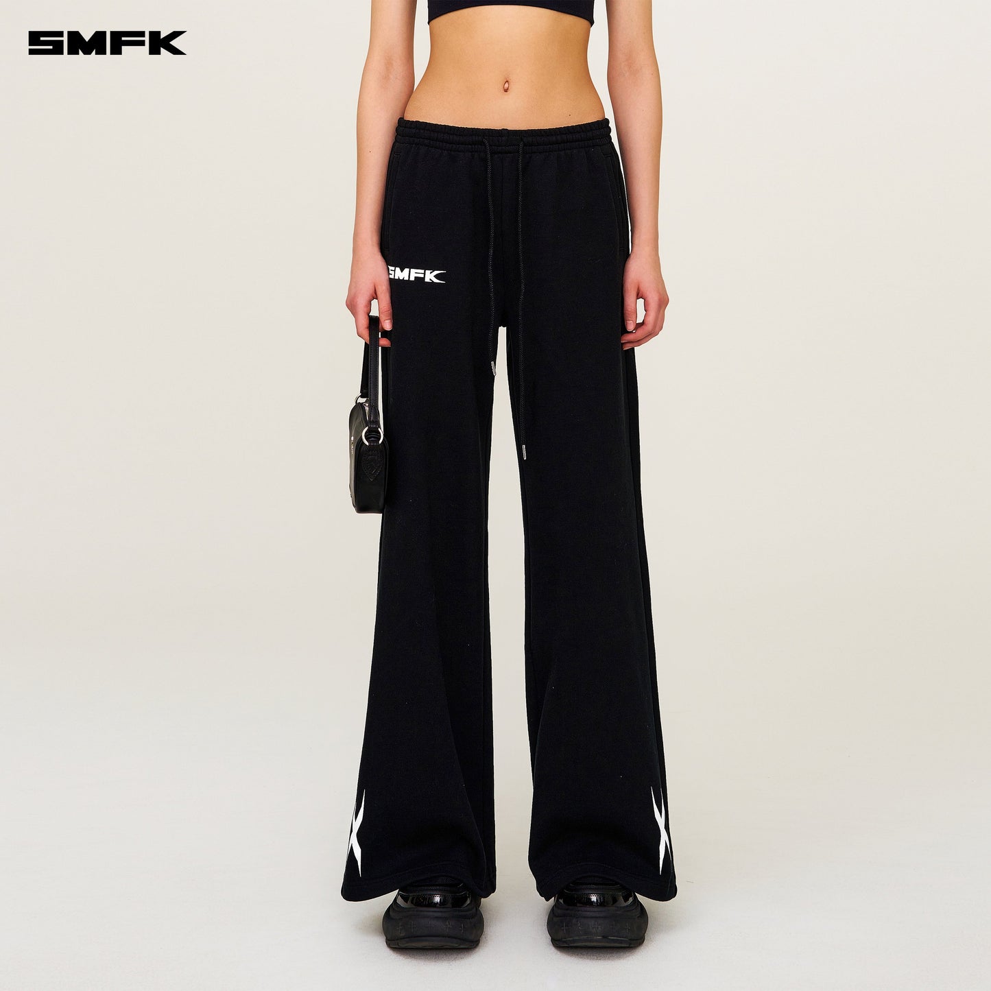 SMFK FUTURE Gene Wide-Leg Sweatpants In Black