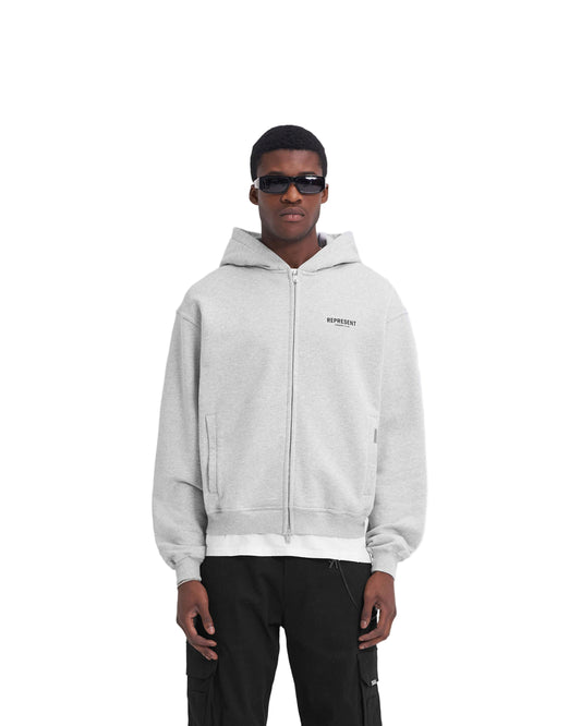 REPRESENT Represent Owners Club Zip Hoodie Ash Grey / Black