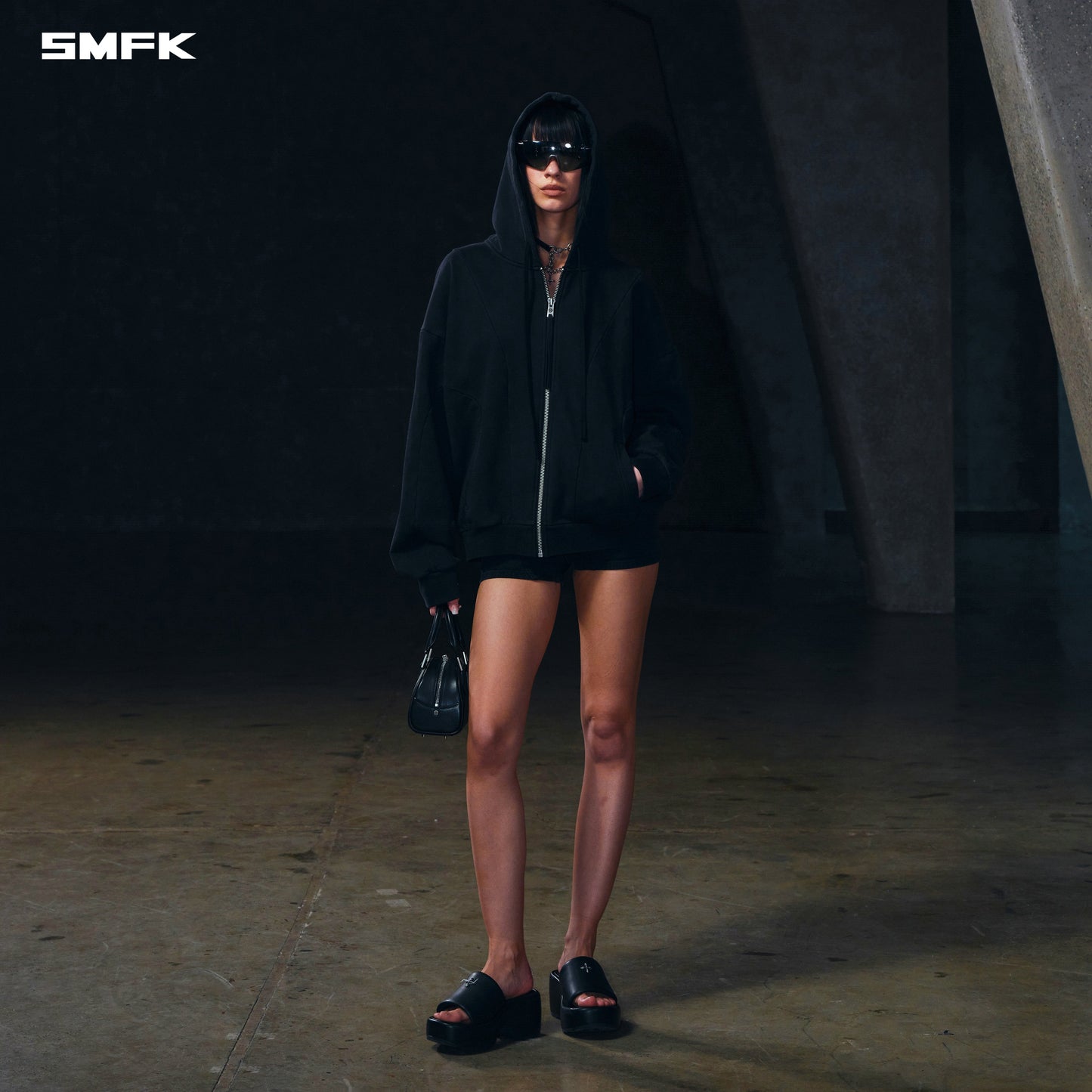 SMFK Wild Mirage Skinny Denim Shorts/E-Cotton Wild Black