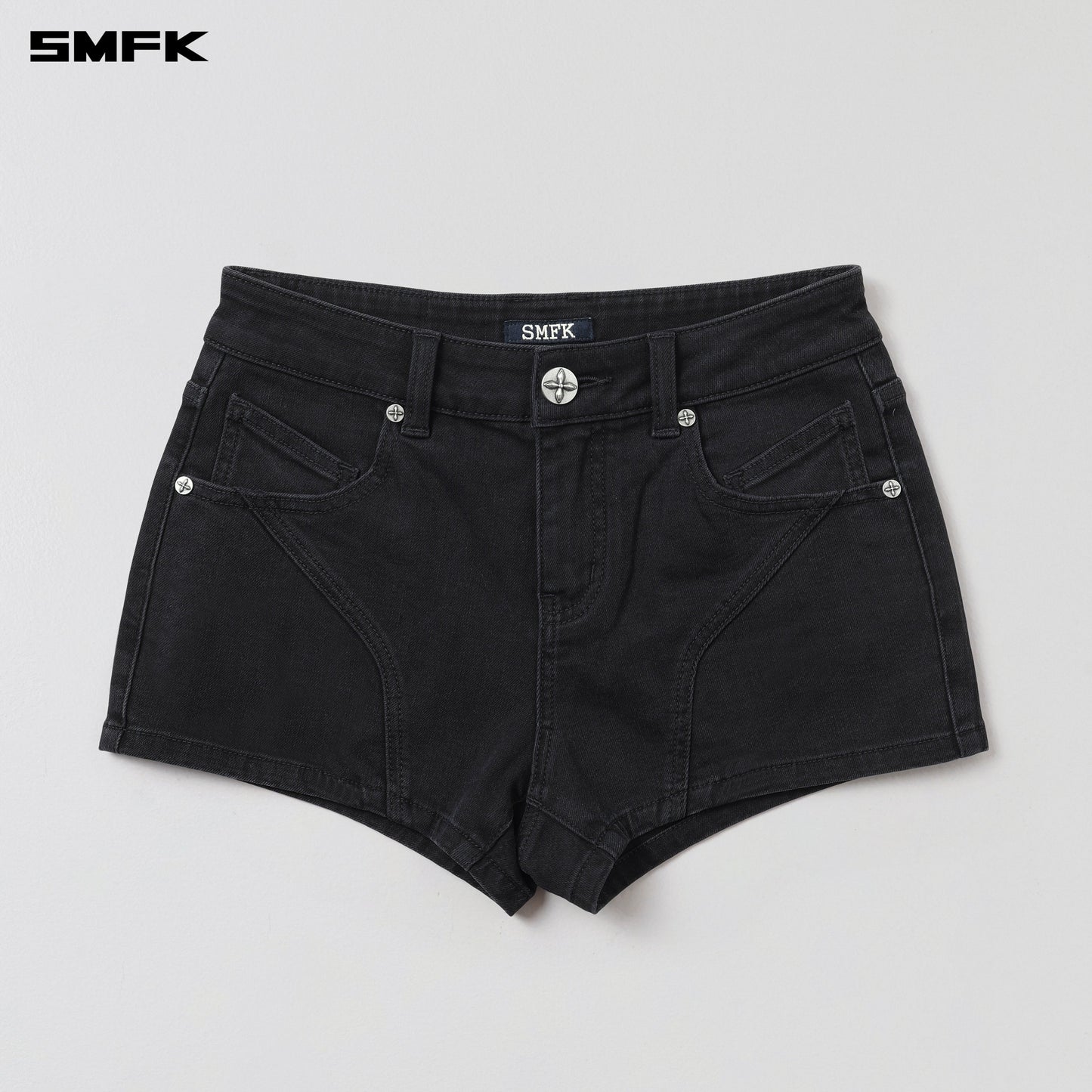 SMFK Wild Mirage Skinny Denim Shorts/E-Cotton Wild Black