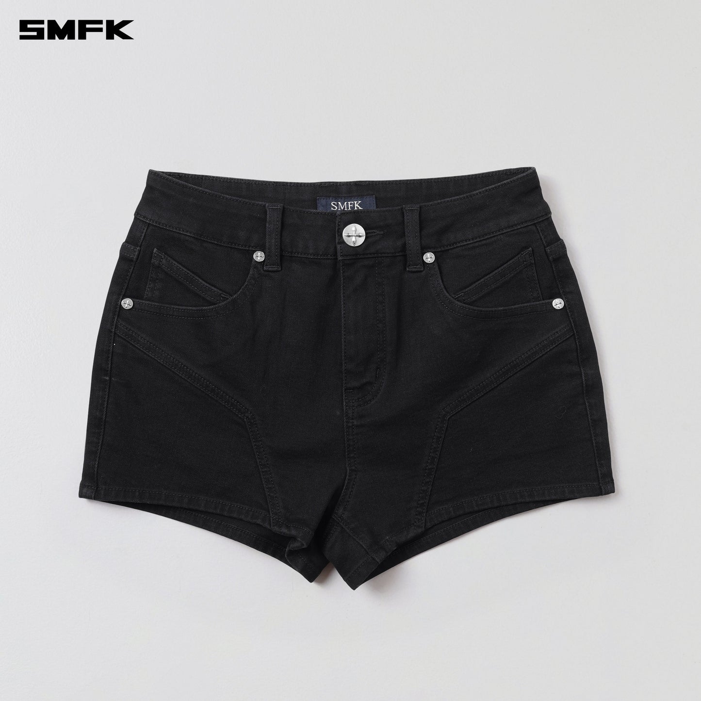 SMFK Rage Rove Slim Denim Shorts-High/Handcrafted Wild Black