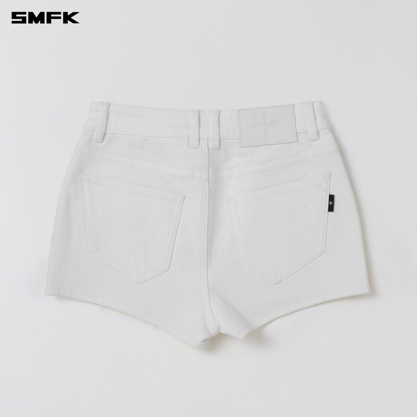 SMFK Rage Rove Slim Denim Shorts-High/Handcrafted Cloud White