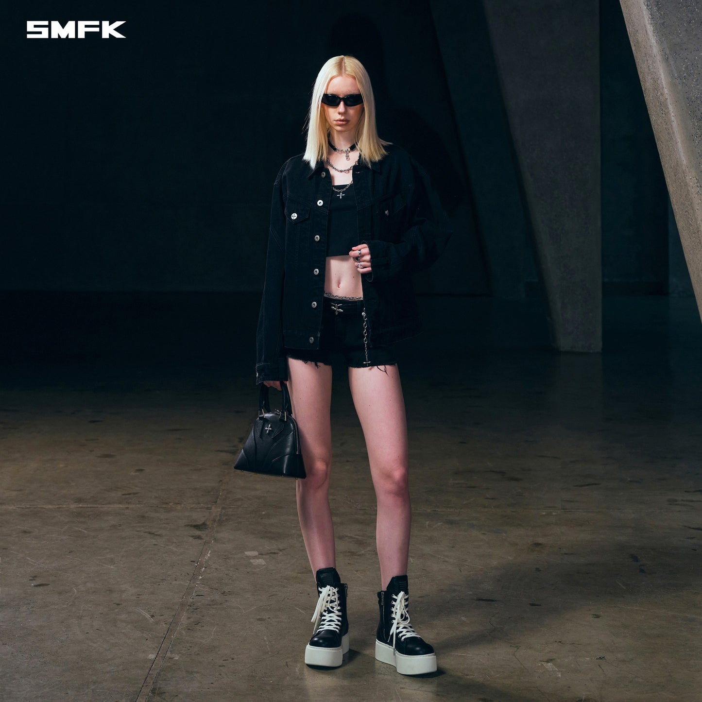 SMFK Wild Mirage Low-Wasit Denim Shorts/E-Cotton Wild Black