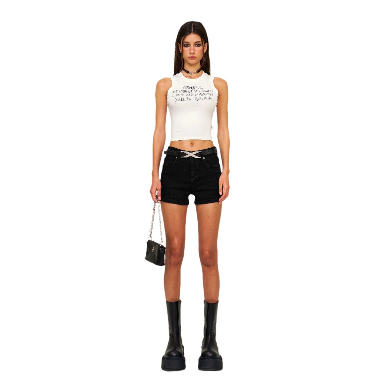 SMFK COMPASS DANCER Classic Denim Shorts Black
