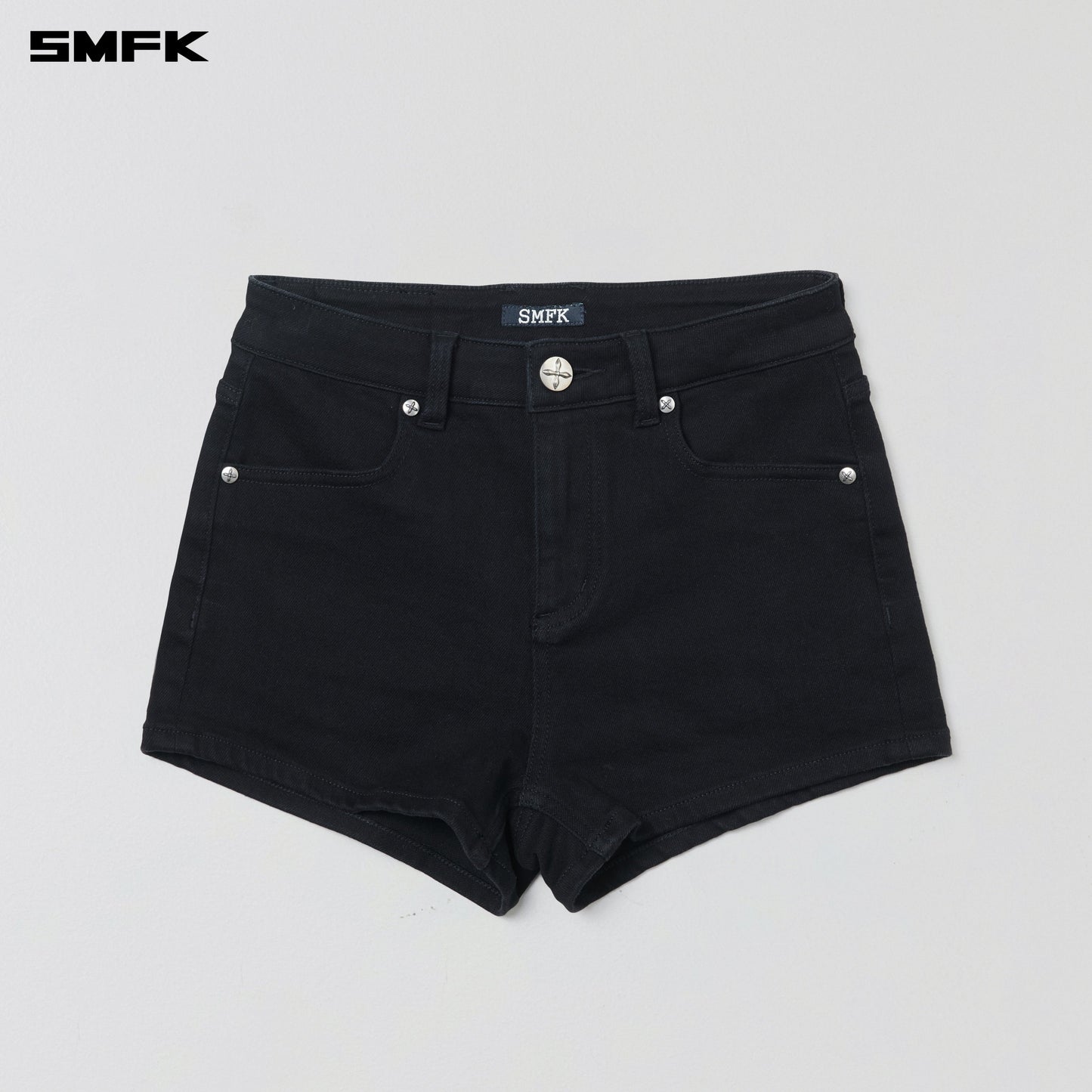 SMFK Compass Dancer Denim Flat Shorts Wild Black