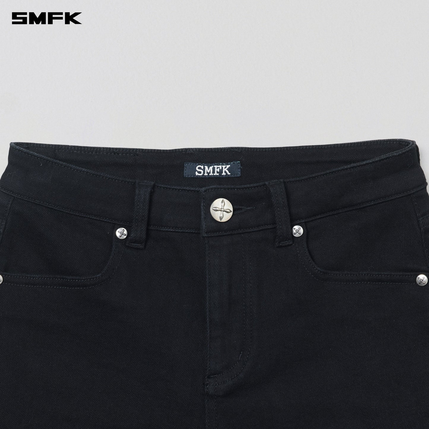 SMFK Compass Dancer Denim Flat Shorts Wild Black