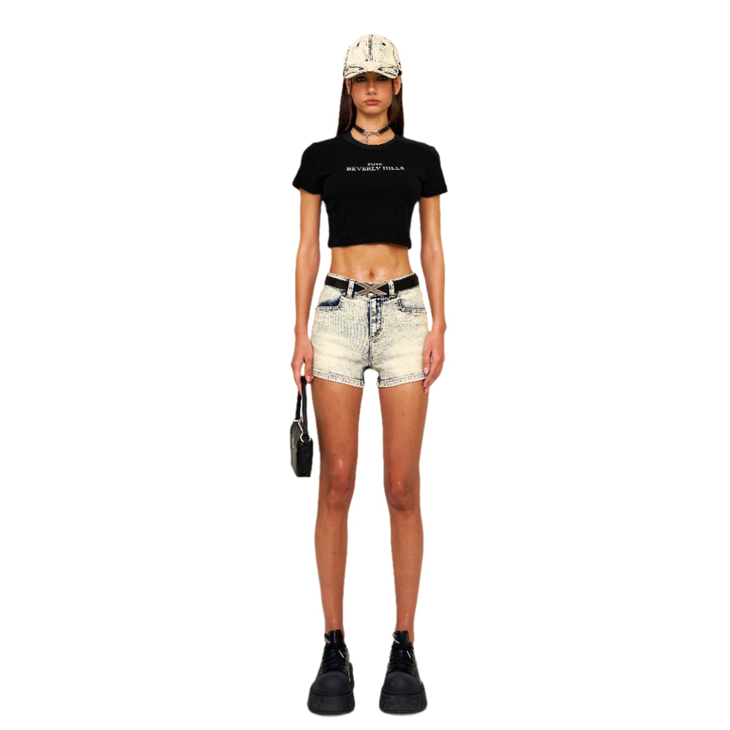 SMFK COMPASS DANCER Classic Denim Shorts Snowflake