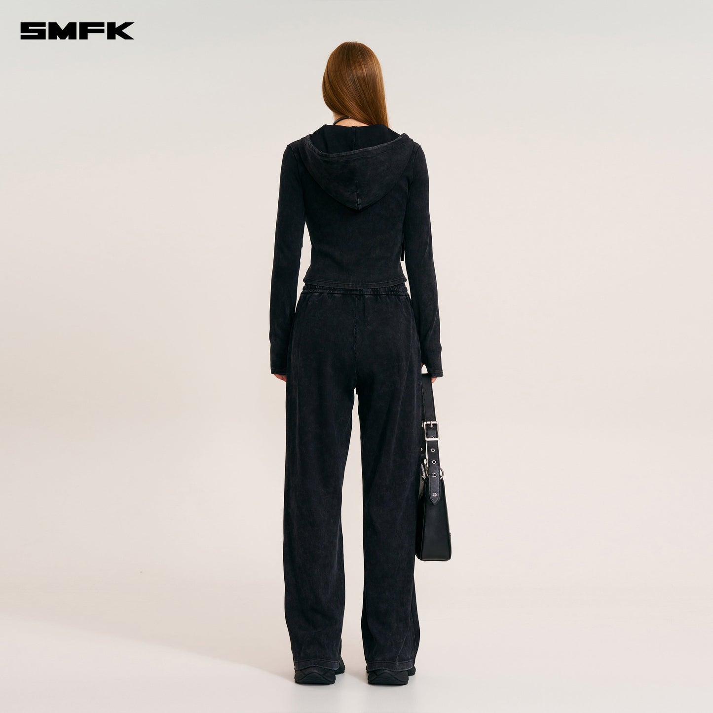 SMFK Vintage - Savage Straight Sports Pants/Fade Dye Wild Black