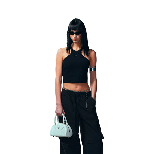 SMFK Poise X-Neck Tank / Cotton Wild Black