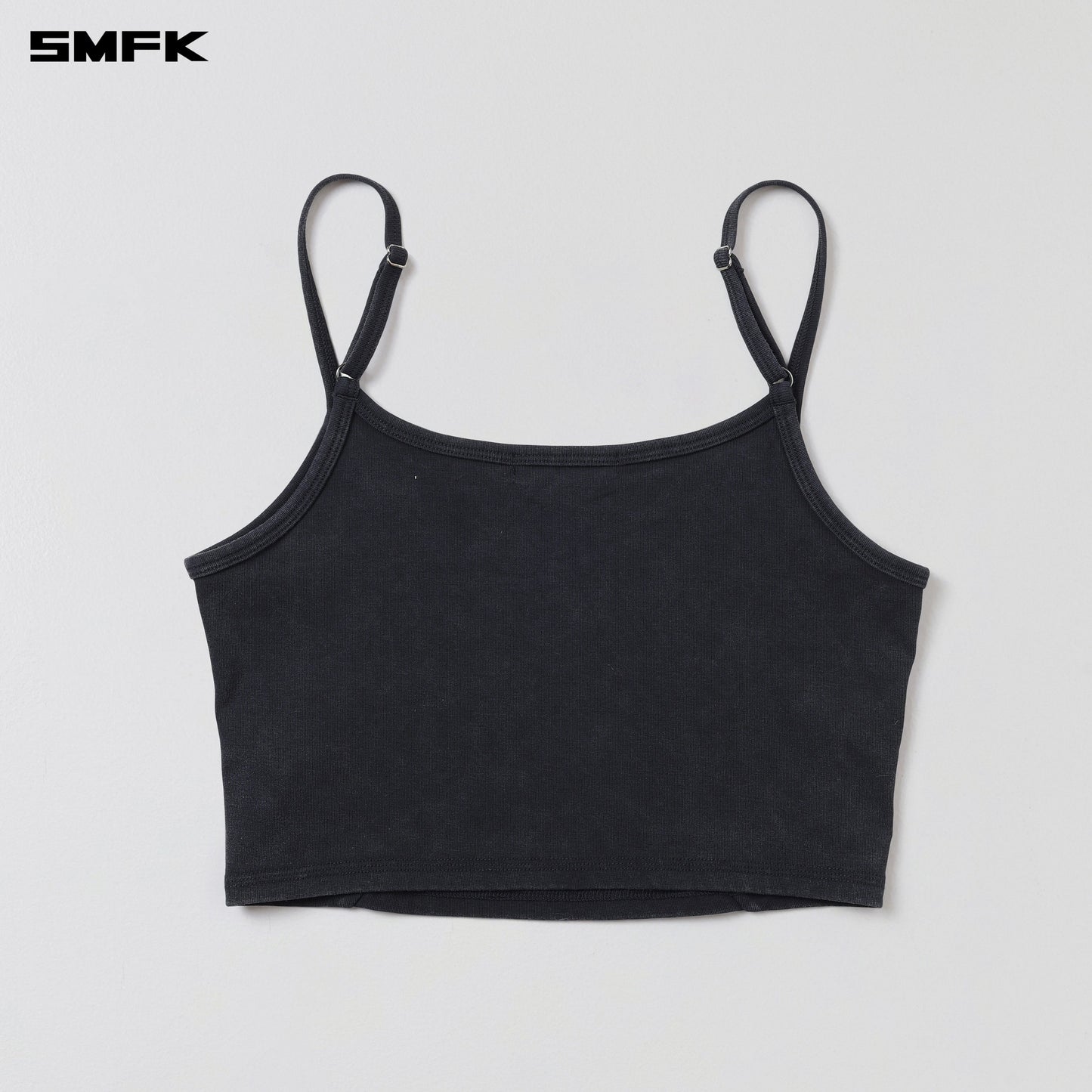 SMFK Vintage Rove Fade Short Camisole/Cotton Garment Dye Vanish Black