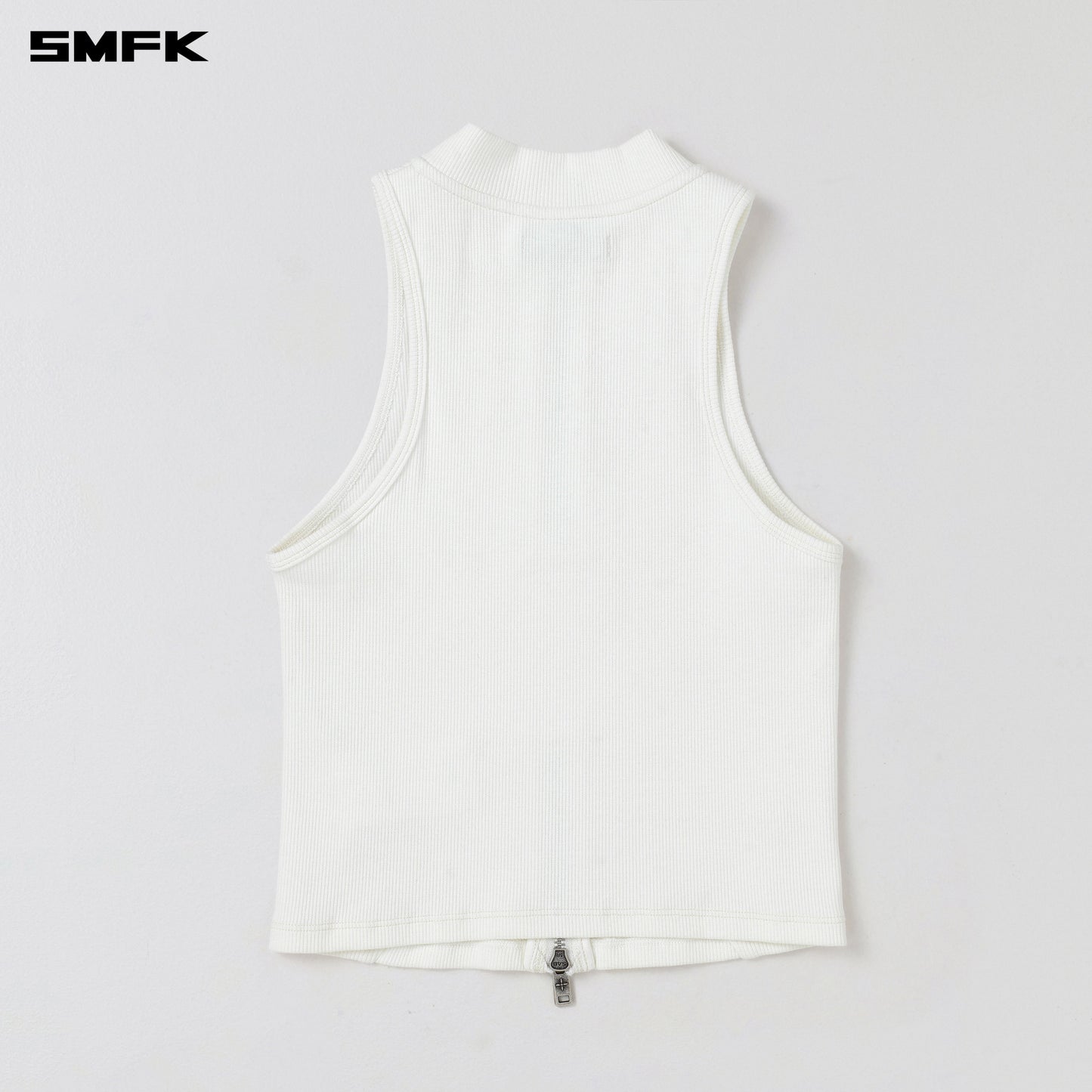 SMFK Vintage High-Neck Killer Tank Snow Mountain White