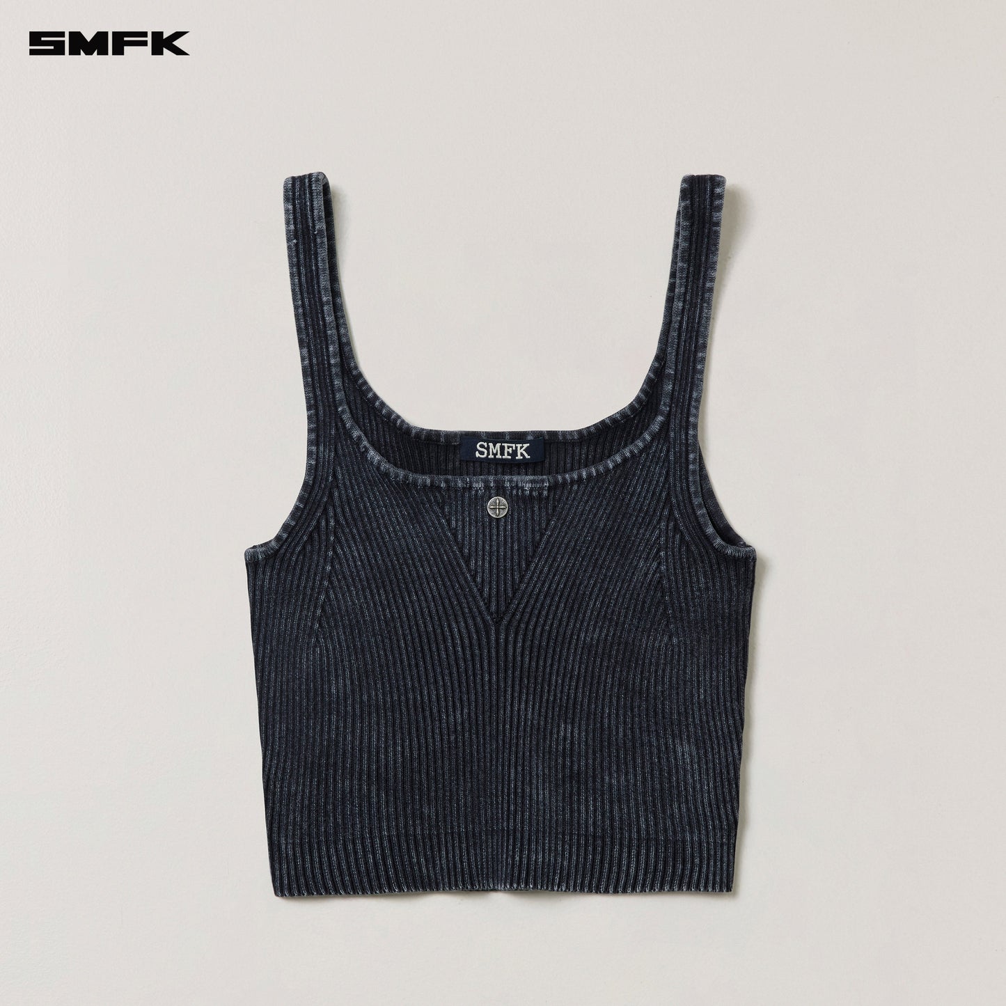 SMFK Vintage-Savage Knit Tank/Stone Wash Vanish Black