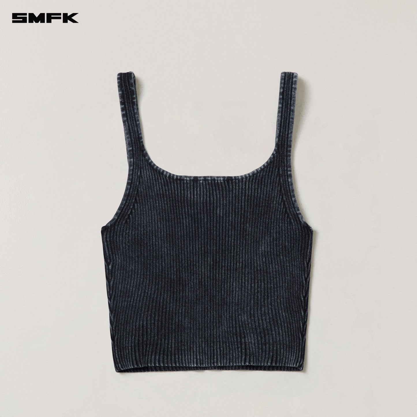 SMFK Vintage-Savage Knit Tank/Stone Wash Vanish Black