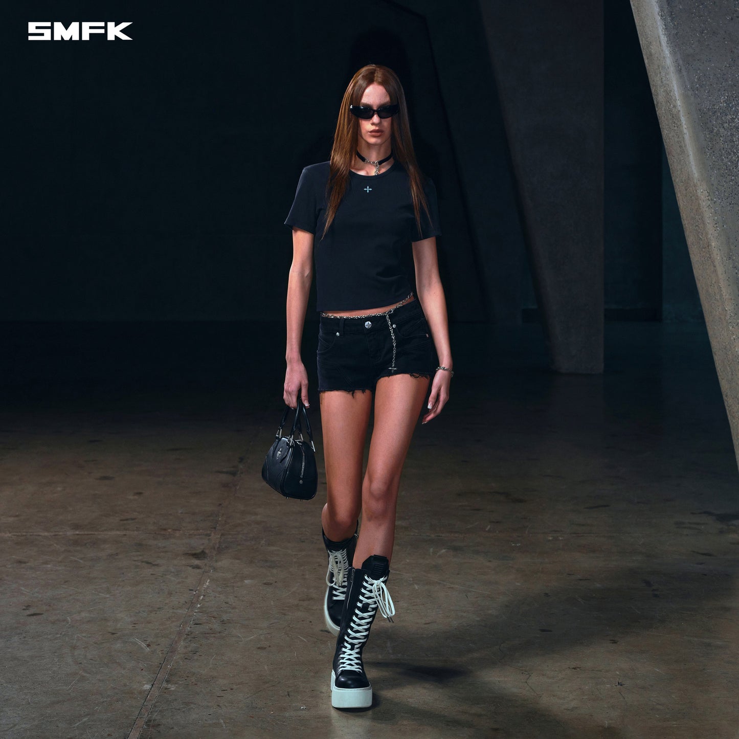 SMFK Vintage Vanish Silk Tee/Garment Dye Vanish Black