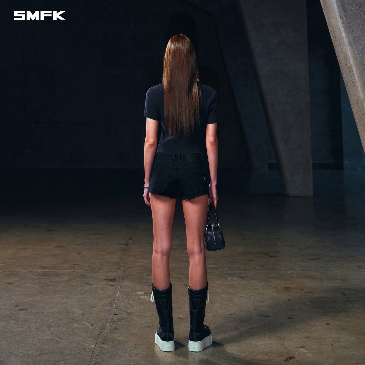 SMFK Vintage Vanish Silk Tee/Garment Dye Vanish Black