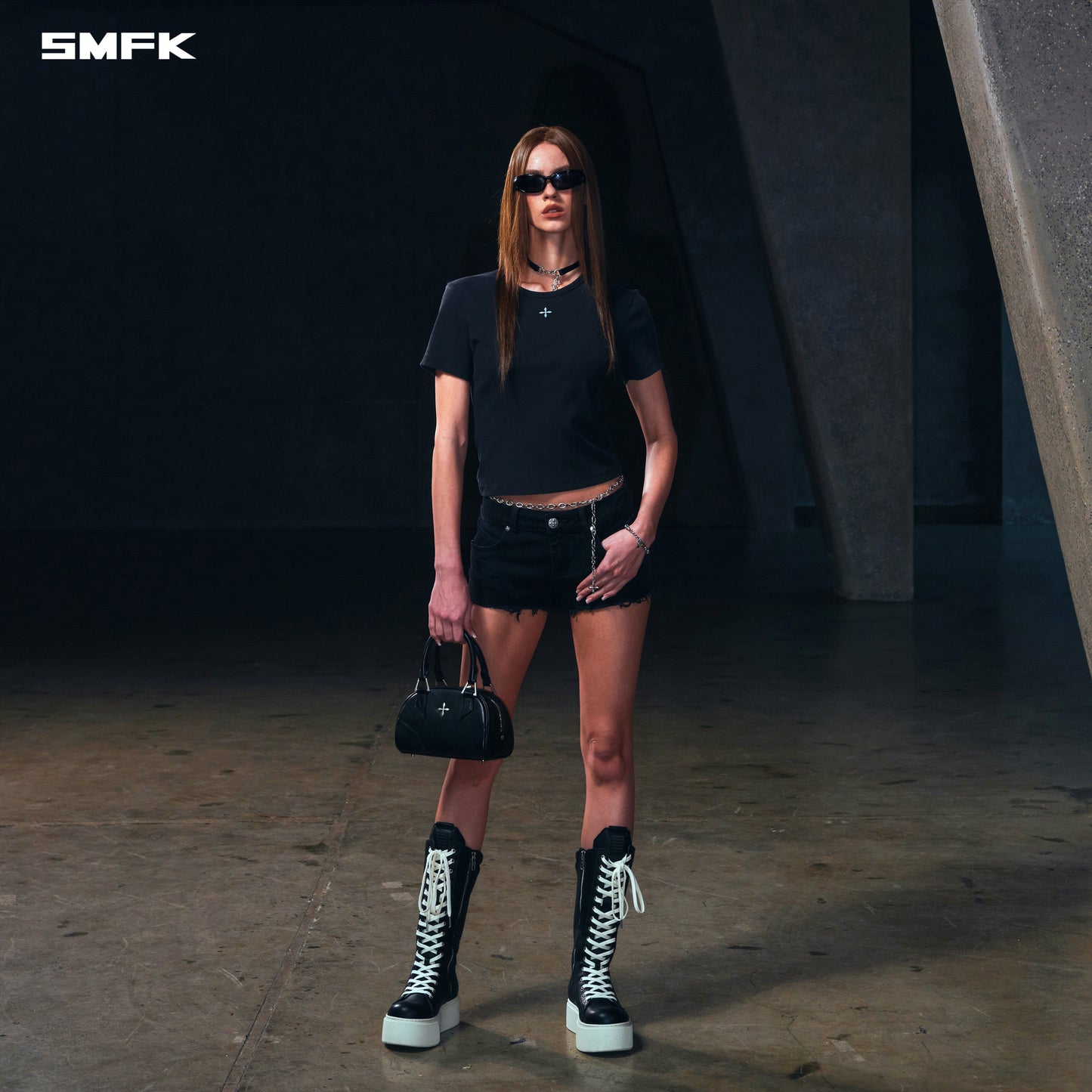 SMFK Vintage Vanish Silk Tee/Garment Dye Vanish Black