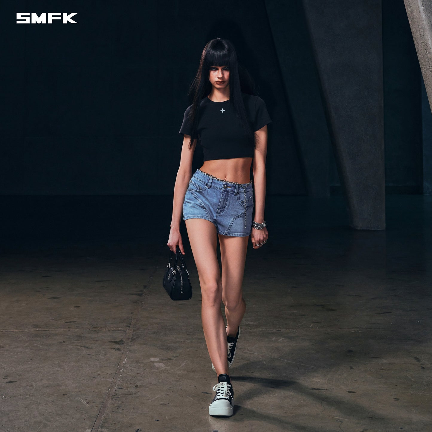 SMFK Vintage Vanish Silk Short Tee/Garment Dye Vanish Black