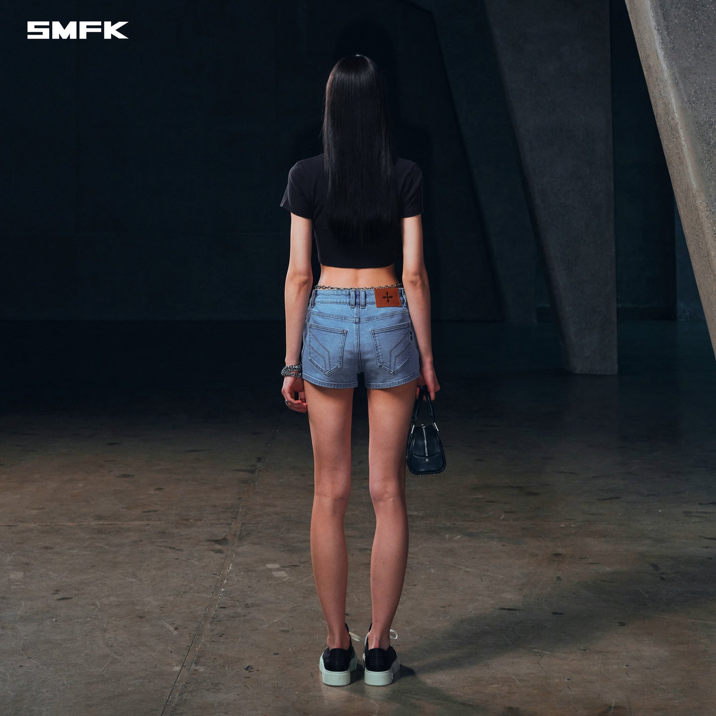 SMFK Vintage Vanish Silk Short Tee/Garment Dye Vanish Black