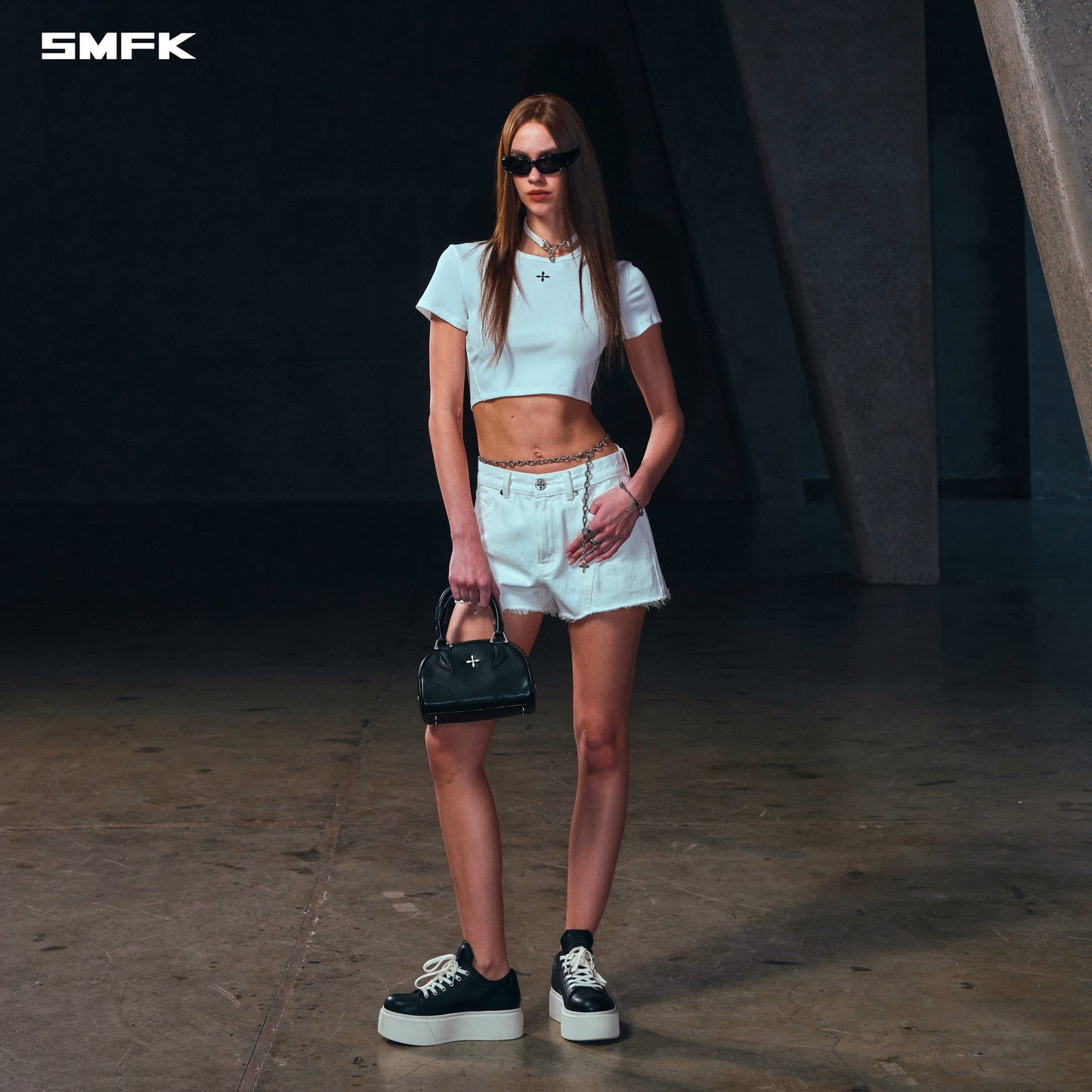 SMFK Vintage Vanish Silk Short Tee/Garment Dye Cloud White